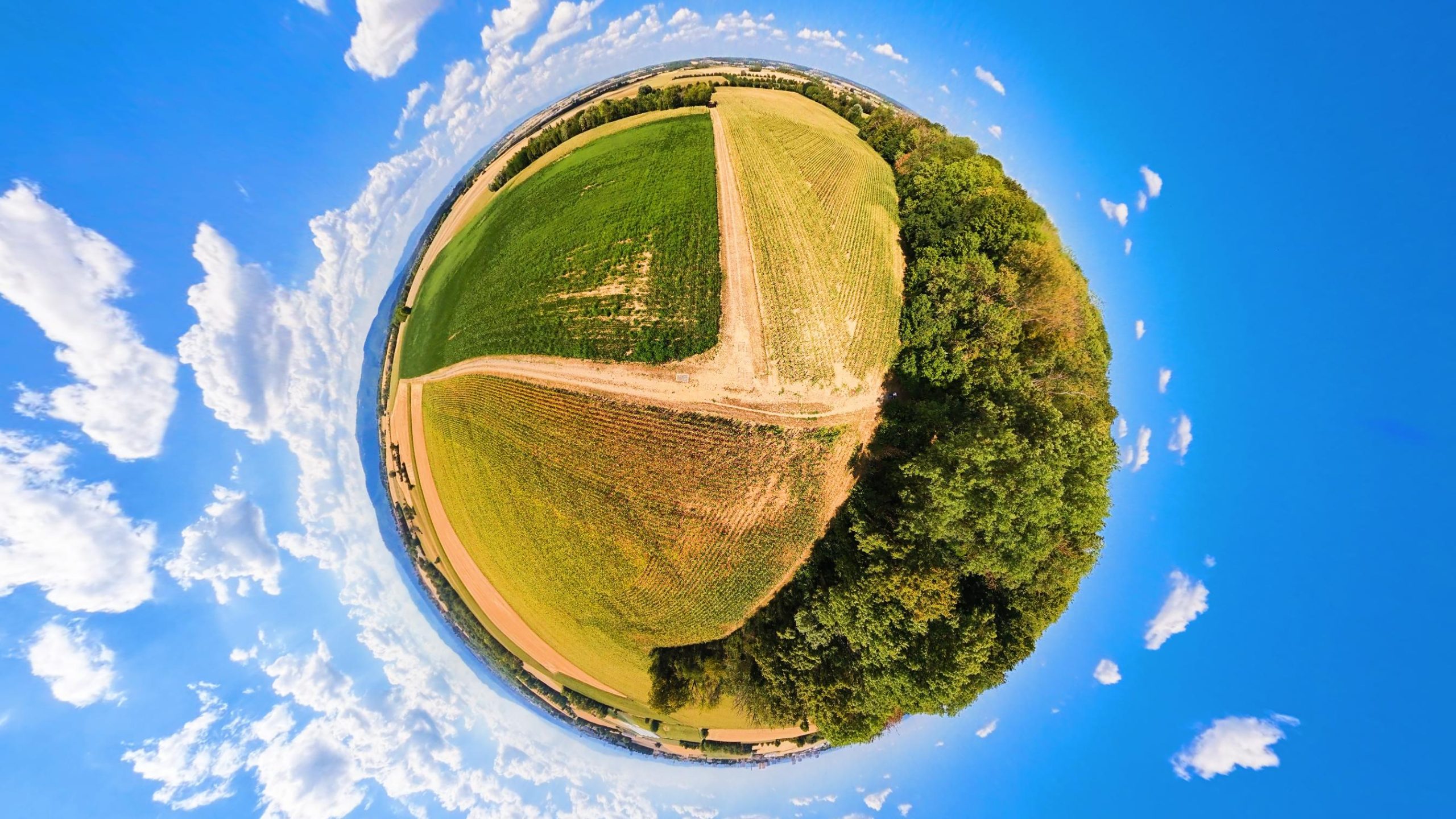 Perspective aérienne en 360° réalisée avec un drone DJI Avata 360